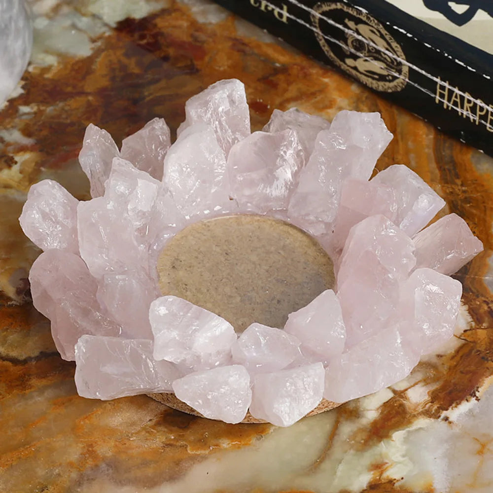 Handmade Crystal Candle Holder for Reiki Healing
