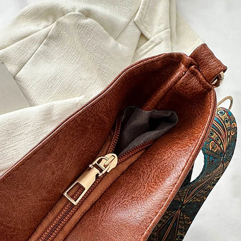 Wander Muse Faux Leather Bag | Wide Geometric Strap