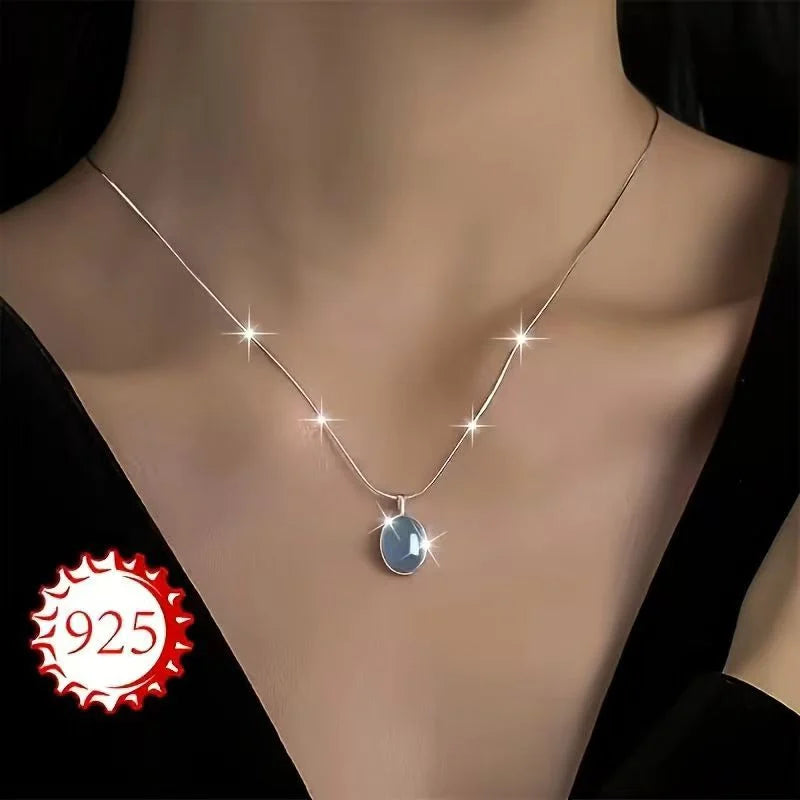 925 Sterling Silver Water Drop Necklace