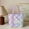 Purple & Green Botanical Canvas Tote | Two Sizes