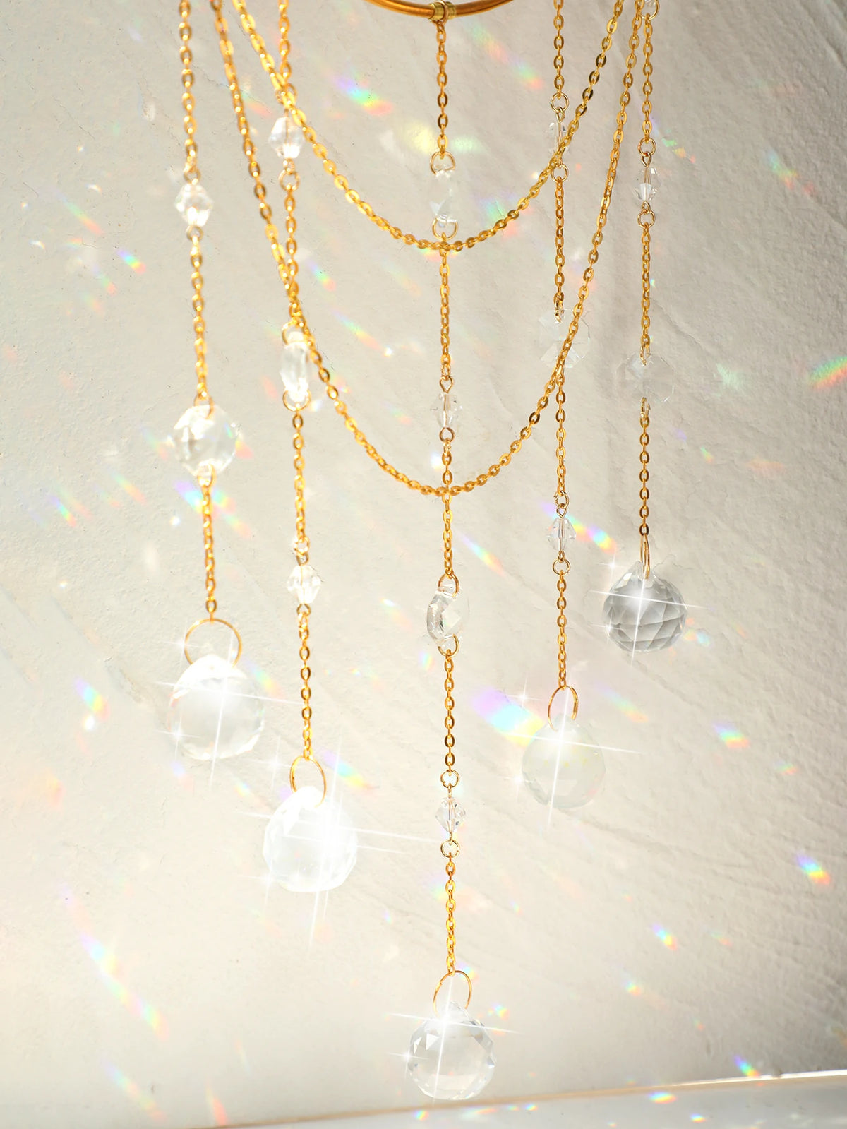 Moon Crystal Prism Suncatcher | Window Hanging