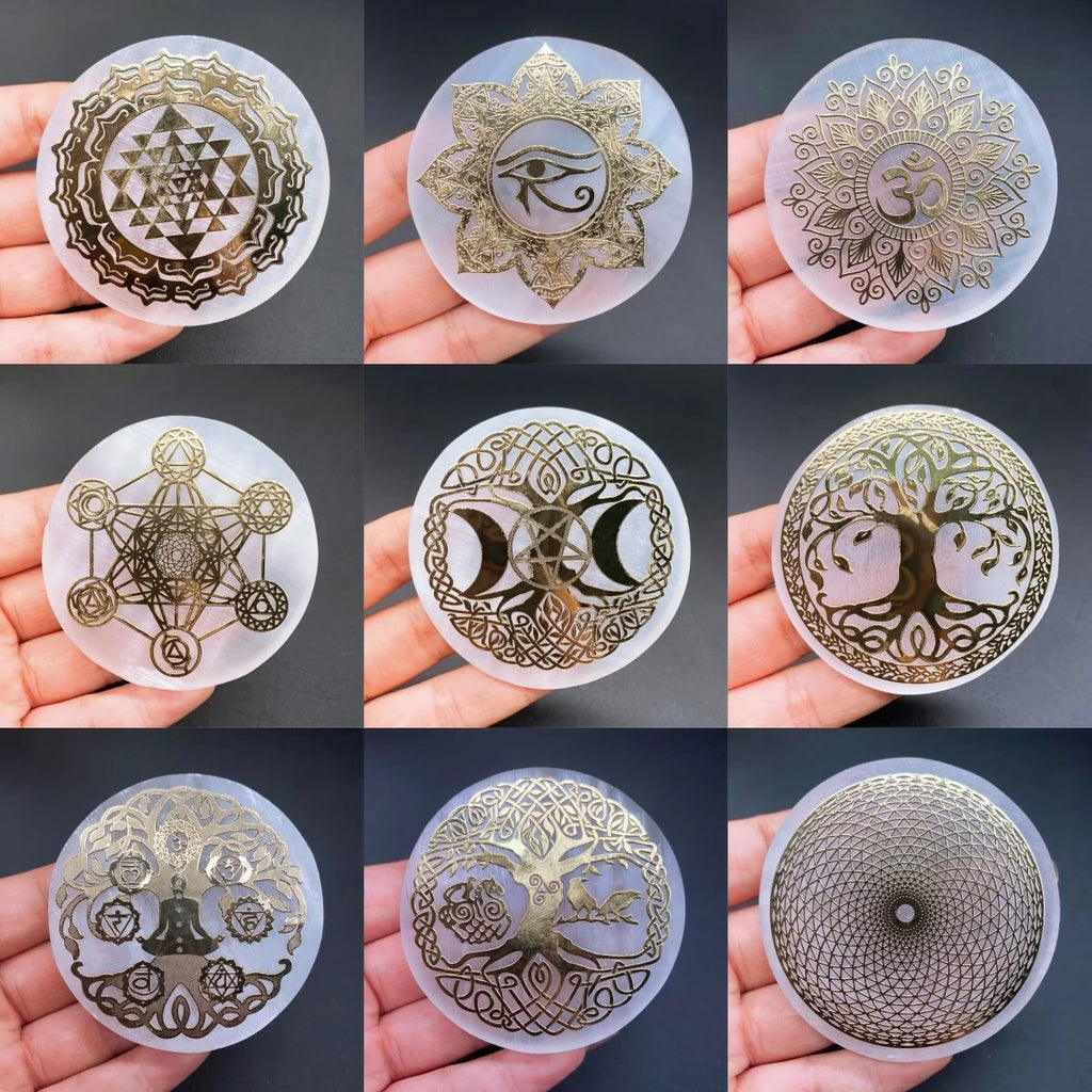 Natural Crystal Selenite Charging Plate