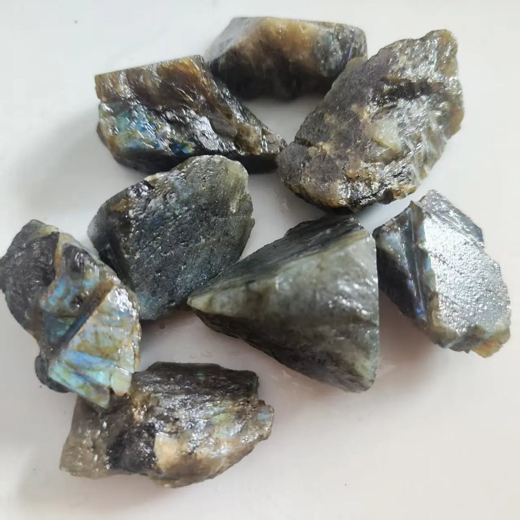 Natural Raw Labradorite Stone Reiki Healing Crystal