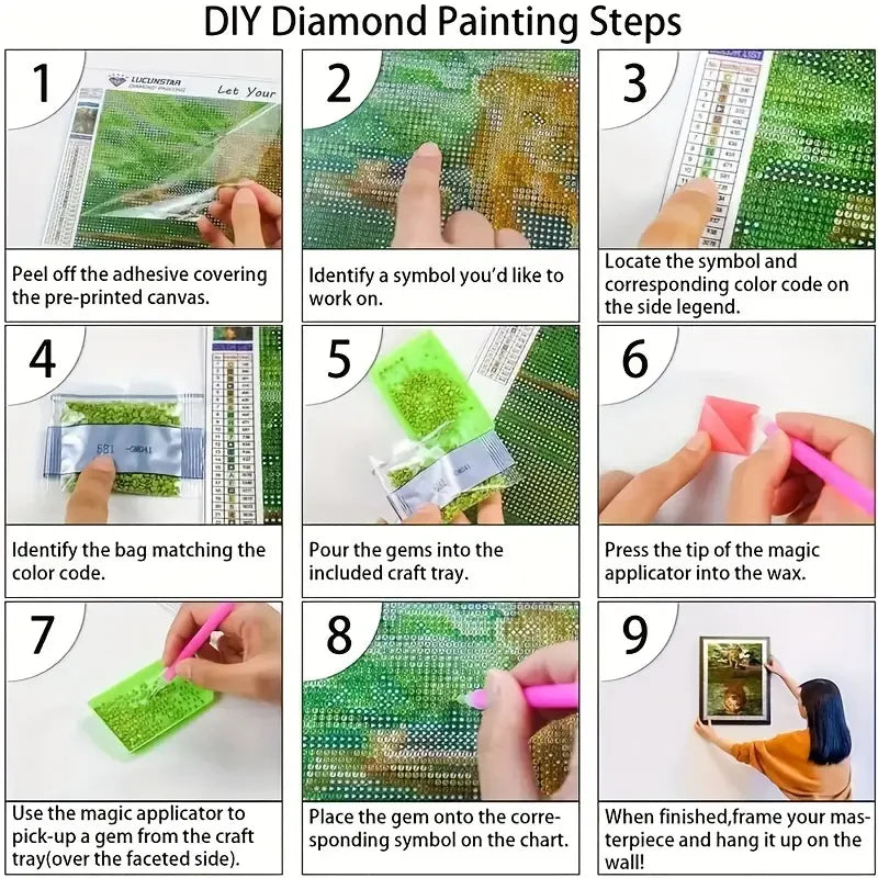 Scenic Diamond Painting Kit | Full-Drill Round Diamonds