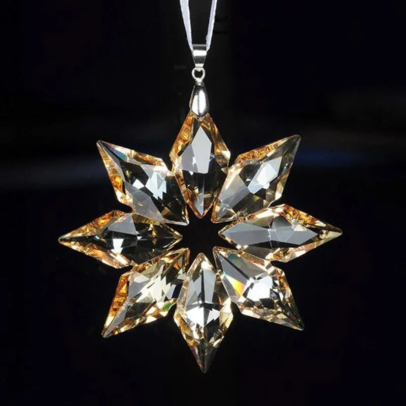 North Star Crystal Clover Suncatcher Pendant — Gift Box Included