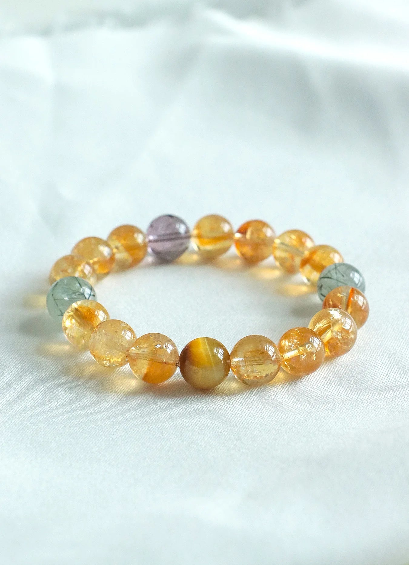 Citrine Crystal Beaded Bracelet
