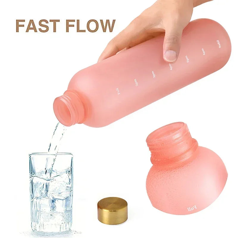 1L Time-Marker Water Bottle | Matte & Two-Tone Colors