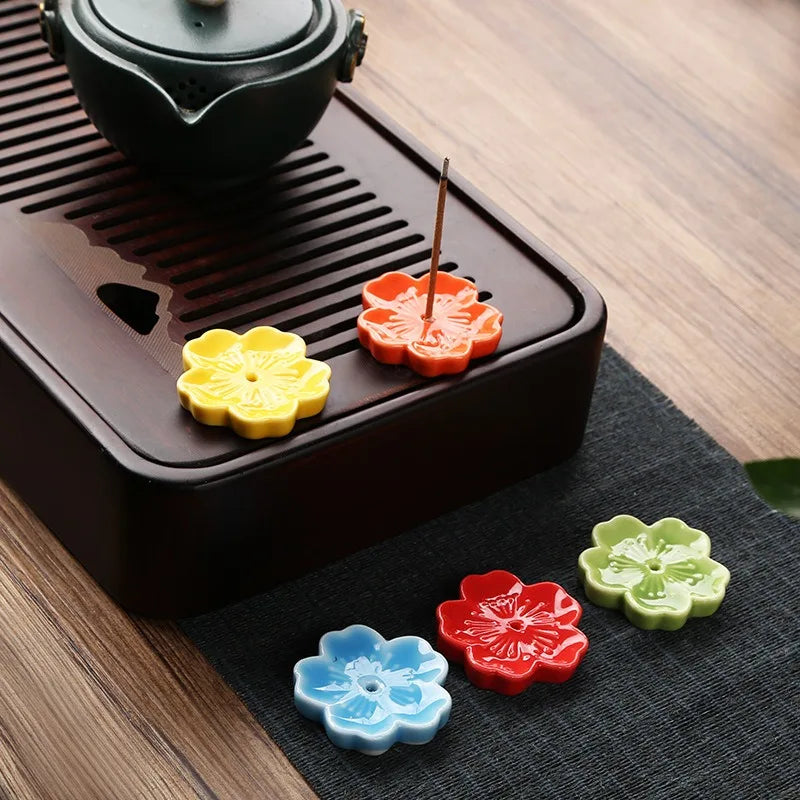 Ceramic Cherry Blossom Incense Holder & Wax Melt Burner