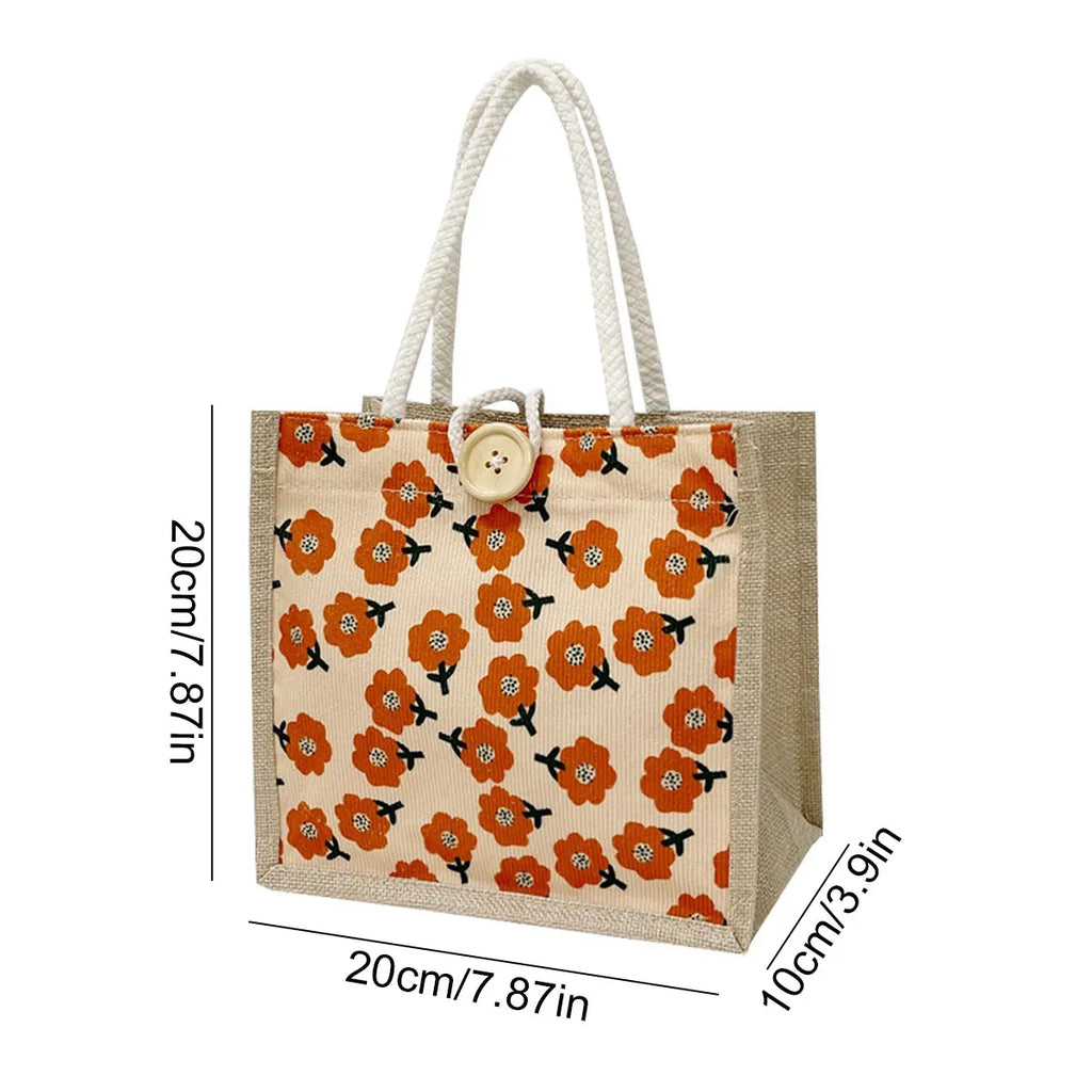 Mini Floral Linen Handbag | Boho Square Bag for Women | 6 Styles