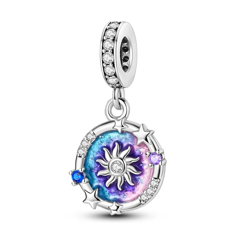 925 Sterling Silver Animal & Floral Charms for Bracelets – Cat, Sunflower & More