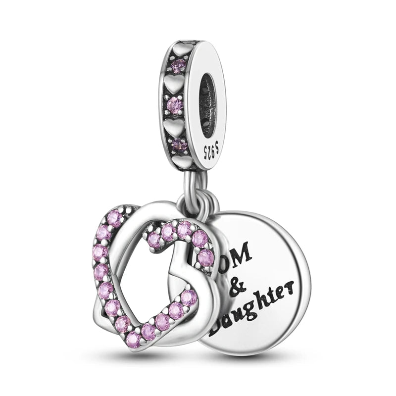 925 Sterling Silver Charm Pendant | Hearts, Bows, Butterflies & More