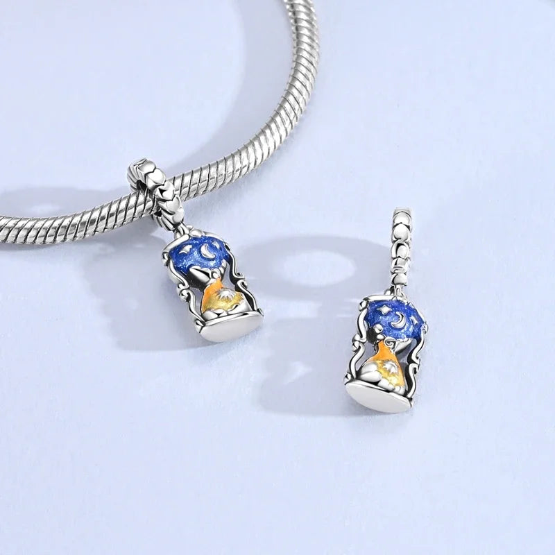 Moon, Cat & Fantasy CZ Charms – Silver Plated Bracelet & Keychain Pendants