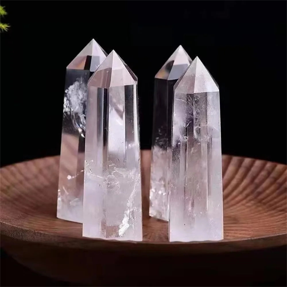 Natural Clear Quartz Crystal Tower — Healing Stone Point for Meditation & Home Decor