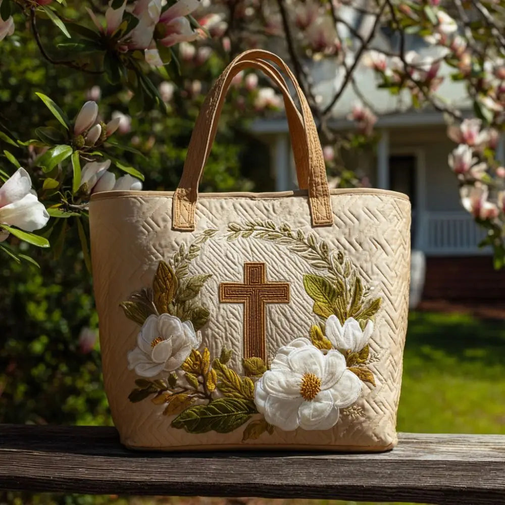 Cat & Floral Canvas Tote Bags | Reusable Shoulder Bags