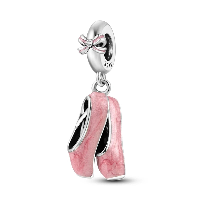925 Sterling Silver Charm Holder Set – Bag Charm & Key Ring for DIY Jewelry