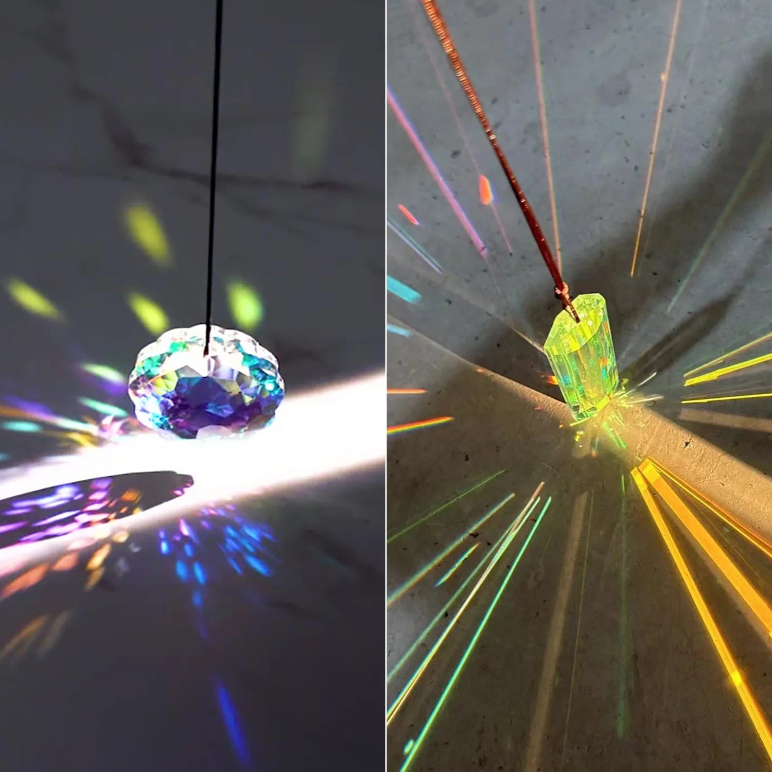 Rainbow Crystal Prism Suncatcher for Window — Boho Home Decor