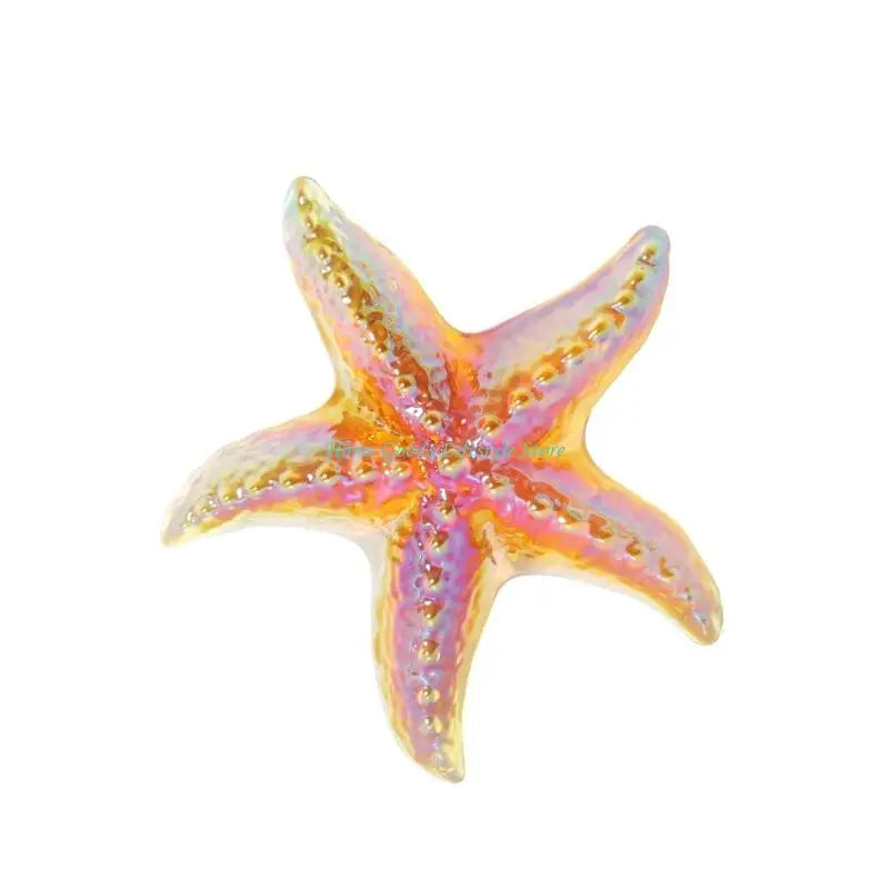 Glass Starfish Figurine | Colorful Coastal Decor