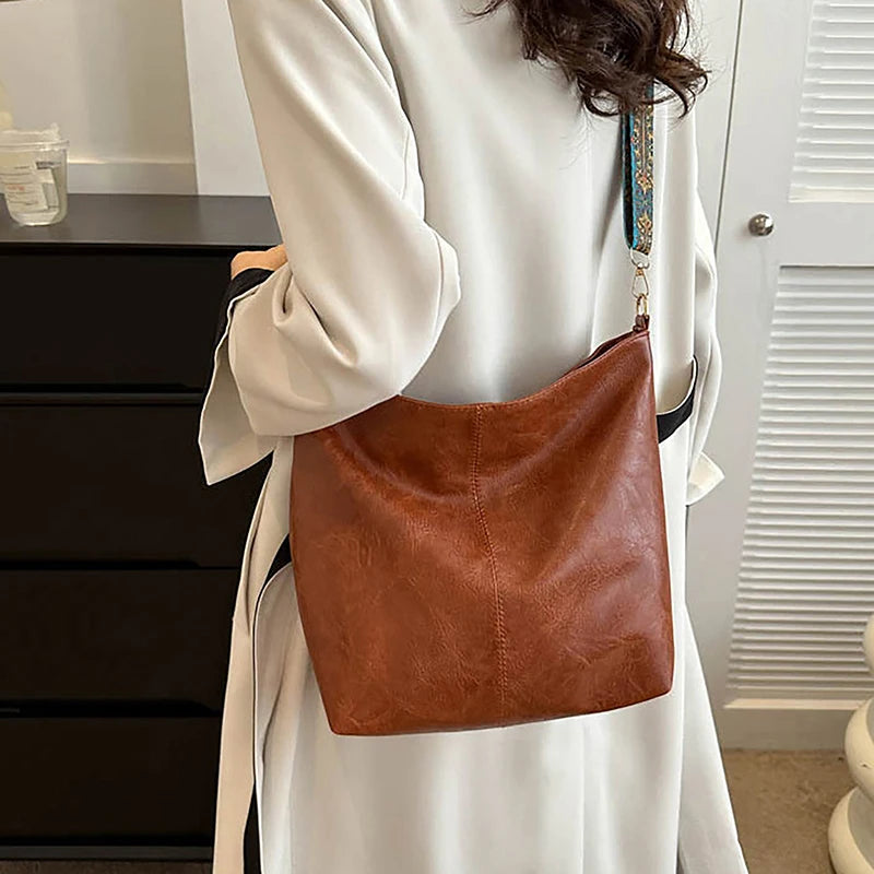 Wander Muse Faux Leather Bag | Wide Geometric Strap