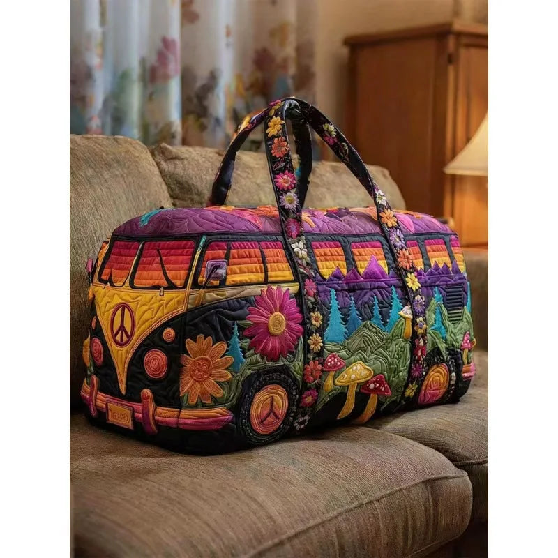 Quilted Travel Duffle Tote Bag | 30 Styles | Beach, Gym & Hiking