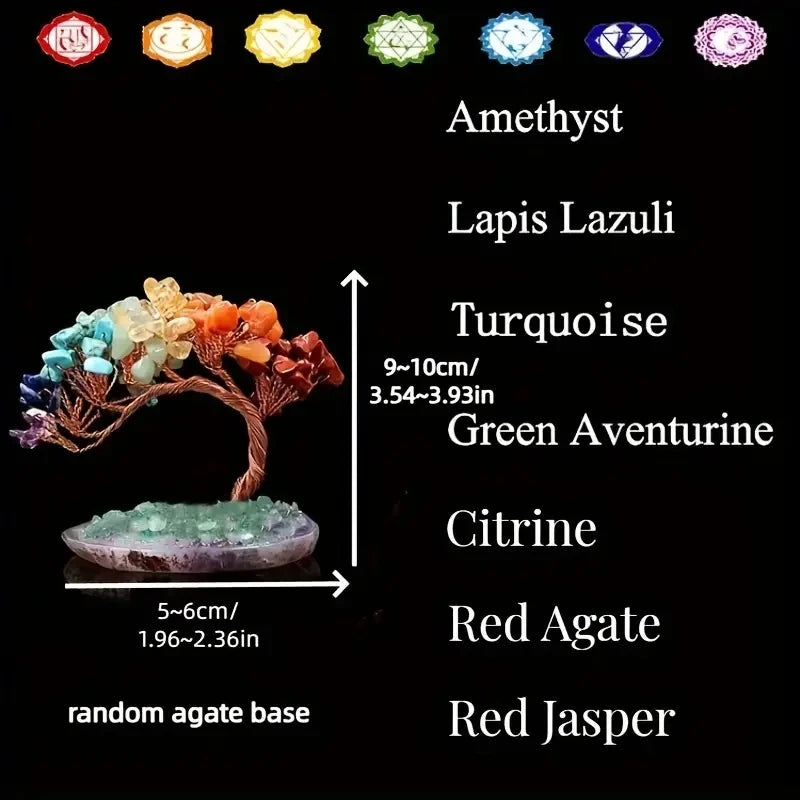 Natural Crystal Seven Chakra Fortune Tree