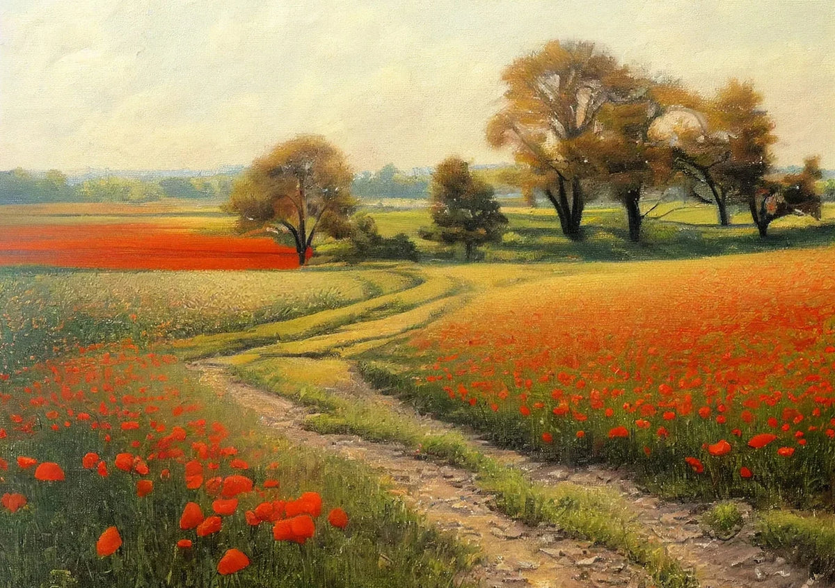 Wildflower Meadow Canvas Print | Unframed Countryside Wall Art