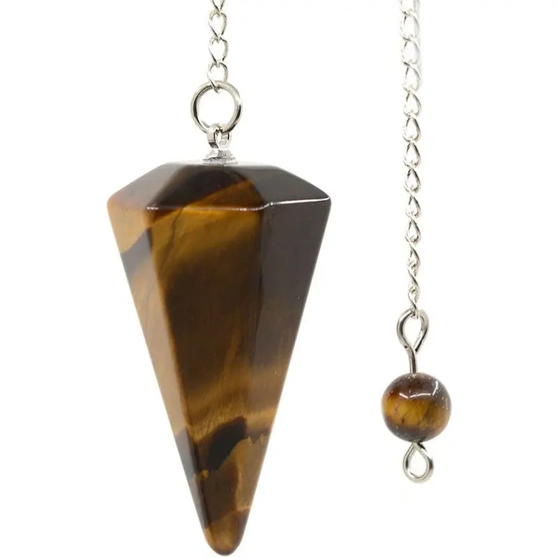 Natural Stone Crystal Pendulum Pendant