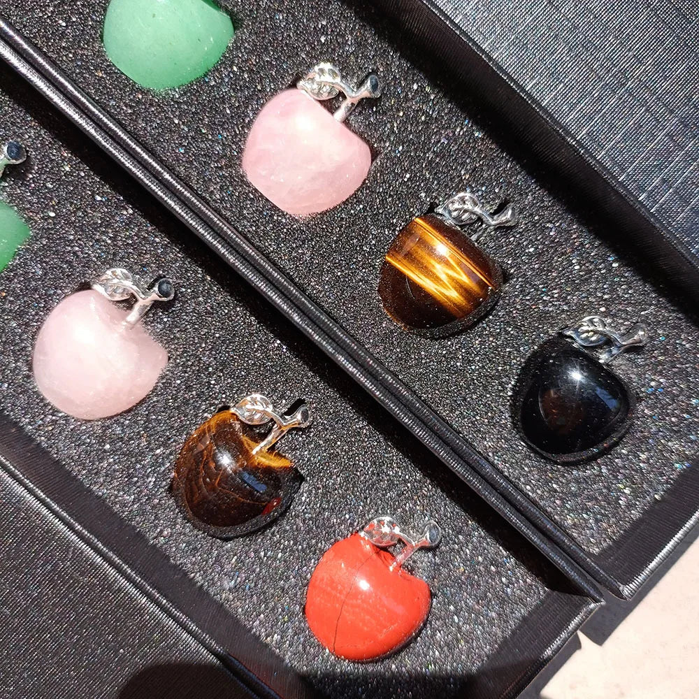 Mini Crystal Apple Gift Set | 7-Piece Stone Collection