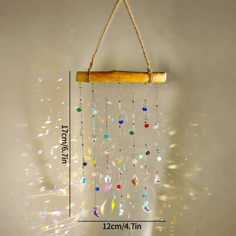 Handmade Crystal Wind Chime Suncatcher Pendant