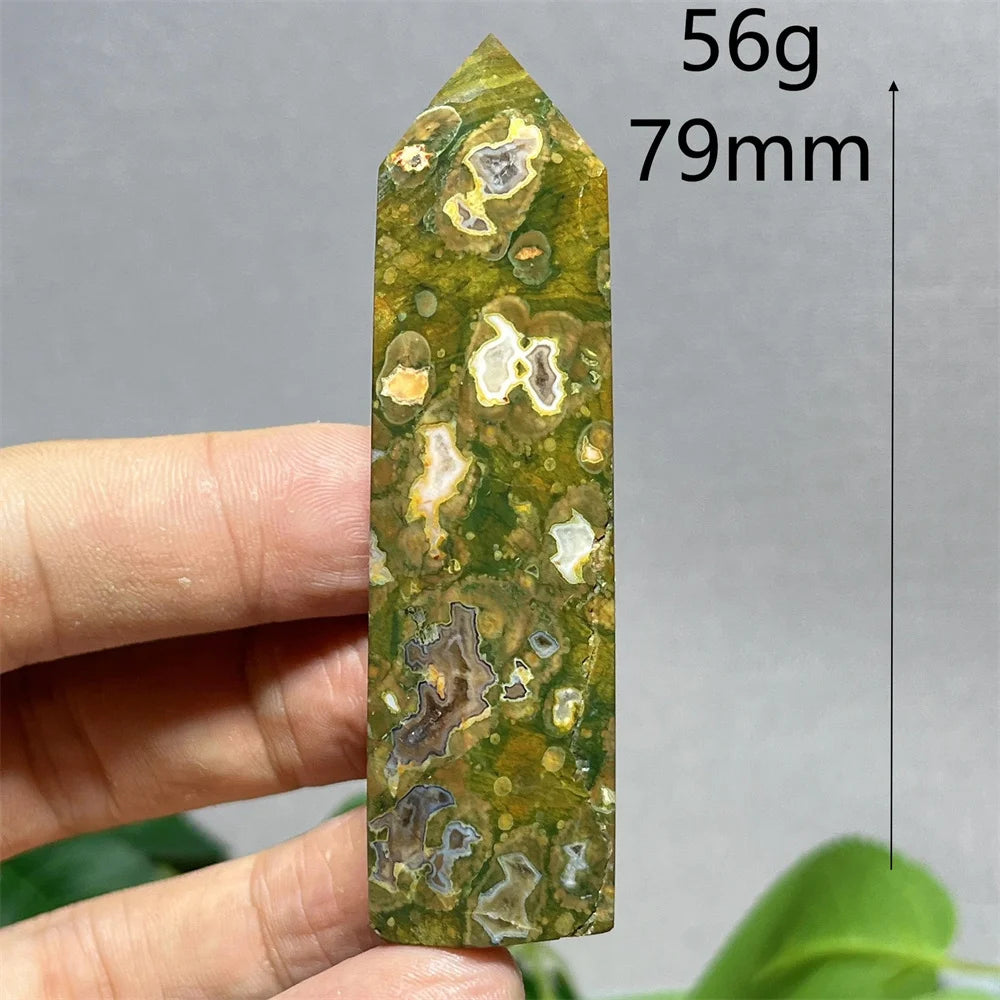Natural Rainforest Crystal Tower — Flashy Quartz Mineral Wand for Reiki & Feng Shui