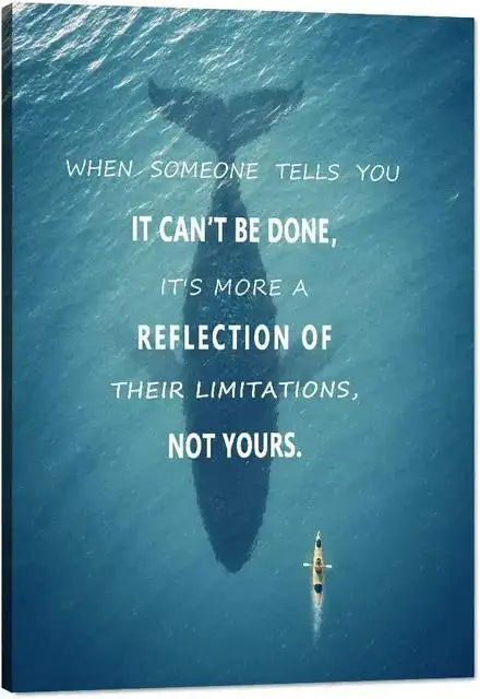 Inspirational Success Quotes Canvas Wall Art | Motivational Home Decor