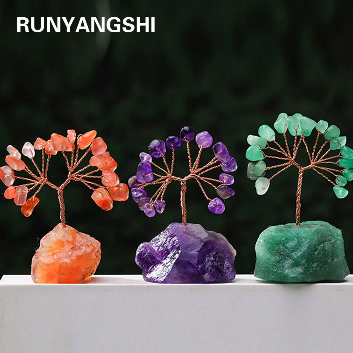 Natural Gemstone Crystal Lucky Tree