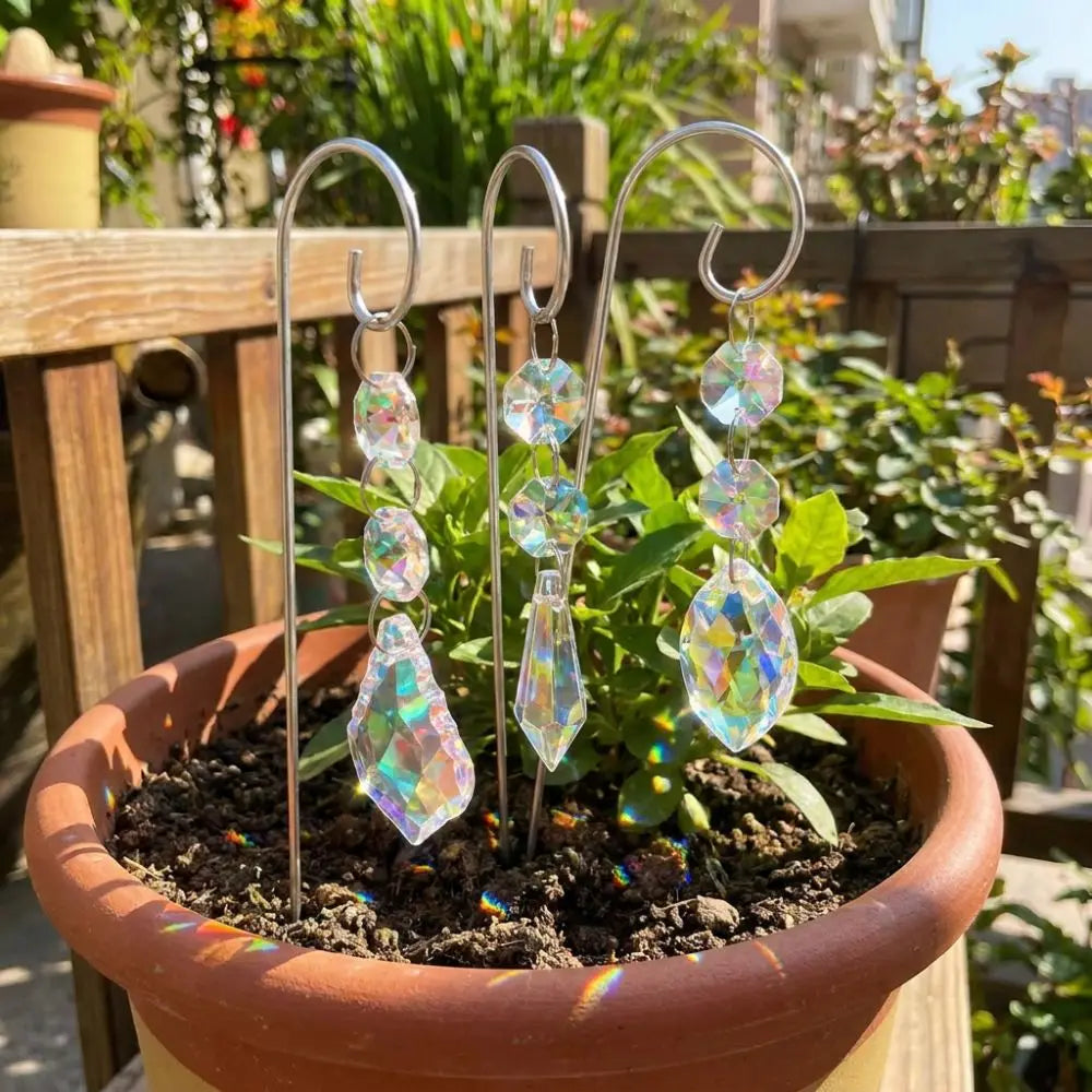 Crystal Garden Suncatcher Set | 3-Piece Rainbow Stake