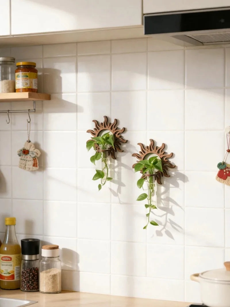 Wooden Wall Propagation Station | Sun, Jellyfish & Lantern