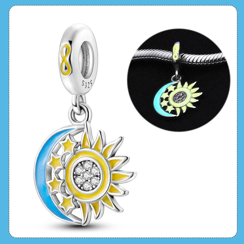 925 Sterling Silver Charm Holder Set – Bag Charm & Key Ring for DIY Jewelry