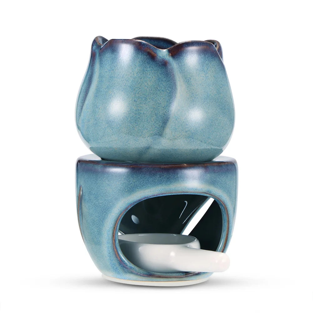 Aromatherapy Tulip Shaped Ceramic Incense Burner