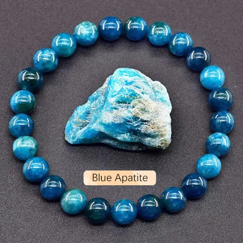 Natural Gemstone Beaded Bracelet — Healing Crystal Stretch Bracelet