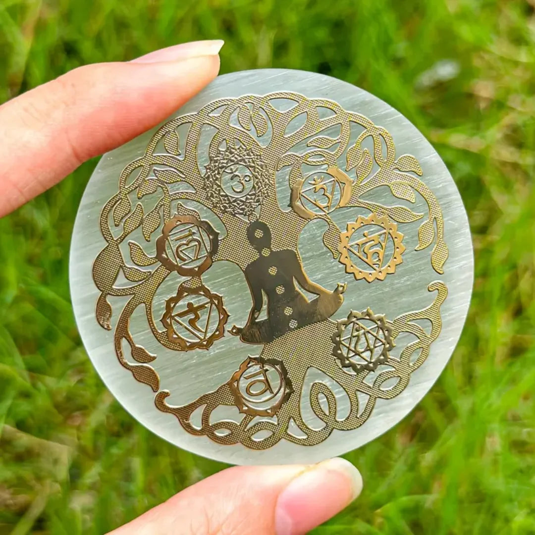 Natural Crystal Selenite Charging Plate