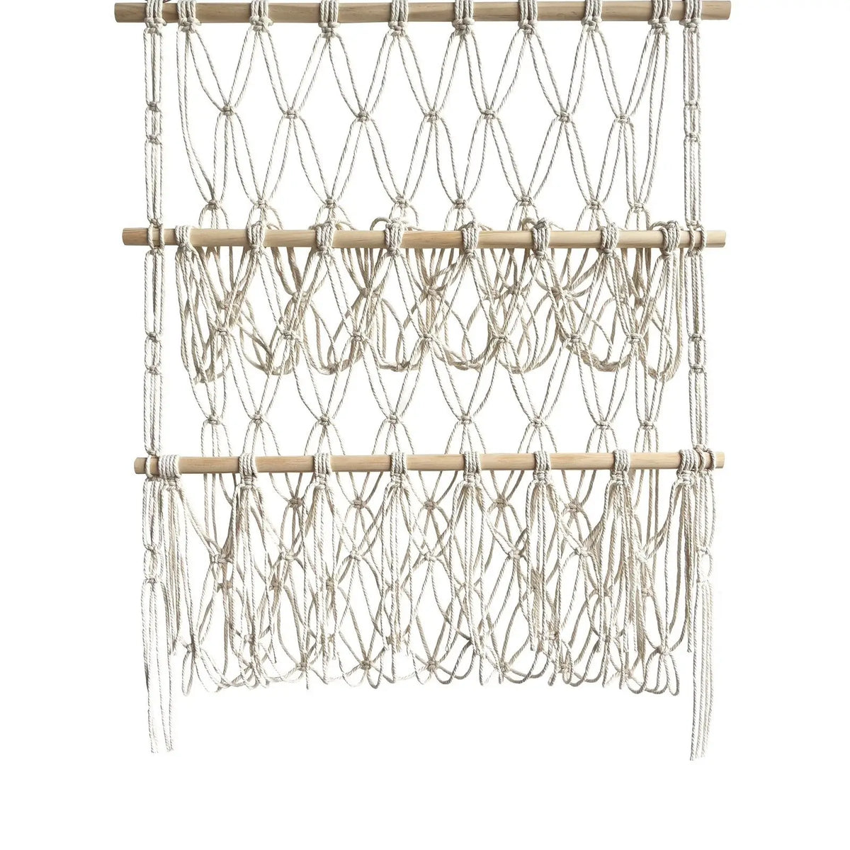Boho Handwoven Storage Hammock | Wall-Mounted Stuffed Animal & Toy Organizer