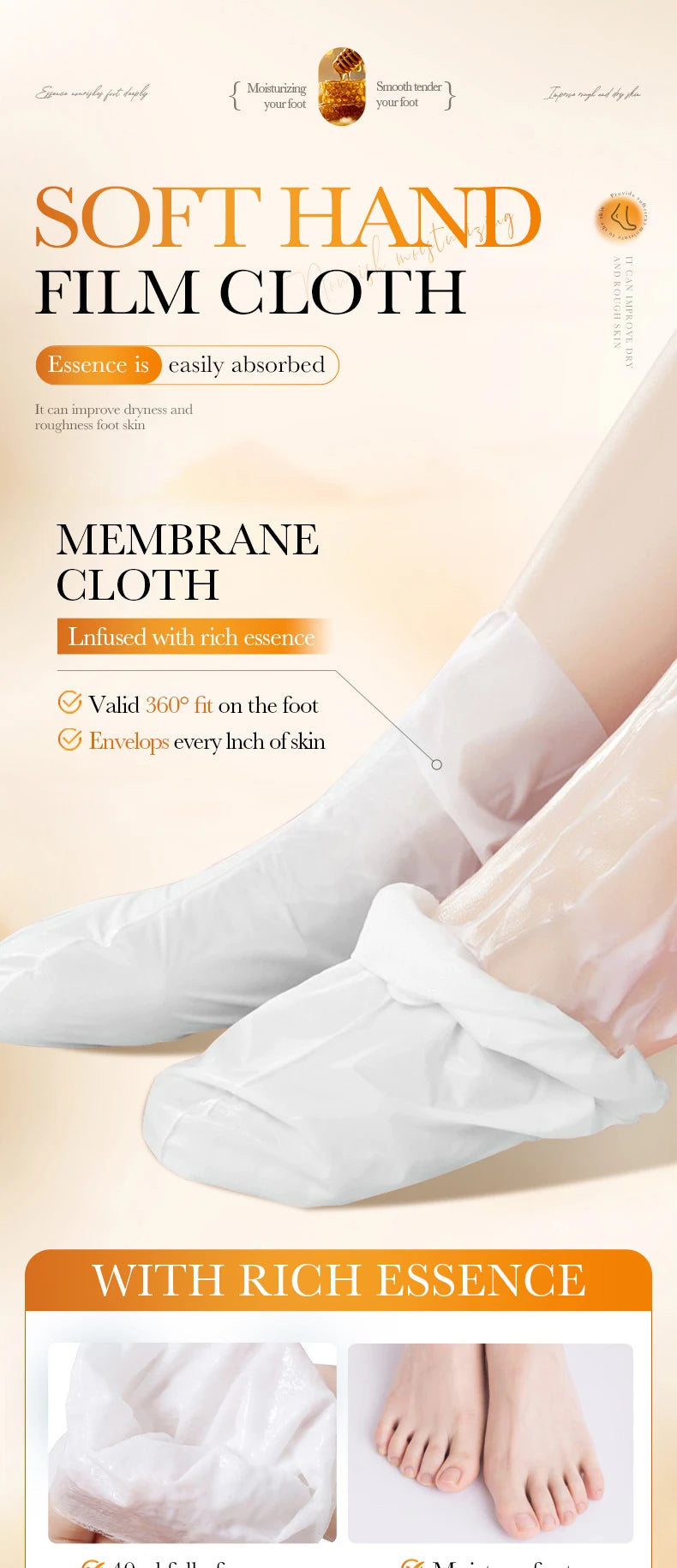 Honey Milk Nourishing Foot Mask — 5 Pairs