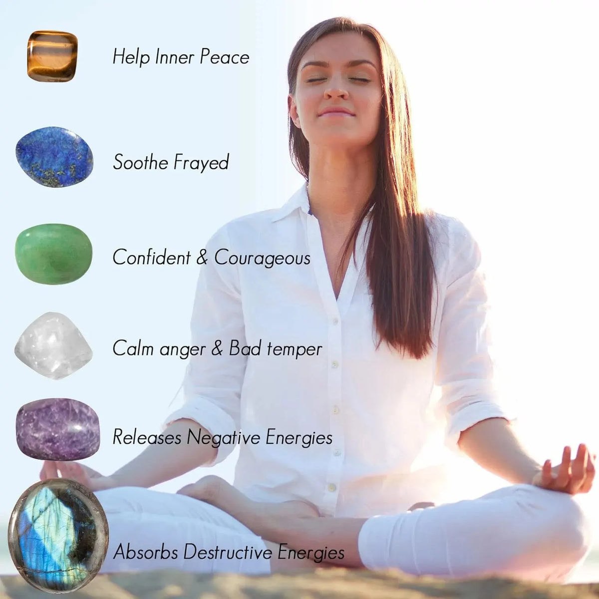 Crystal Healing Stone Gift Set | Abundance & Prosperity Gemstone Kit
