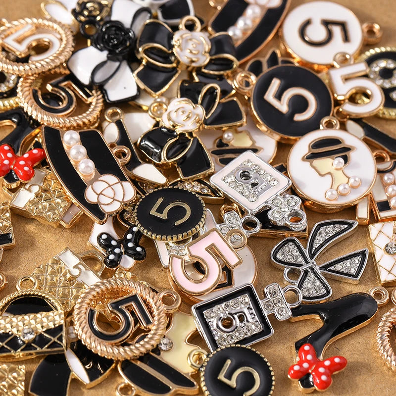 Enamel Charm Set for Jewelry Making | Bows, Bags & More (10 pcs)