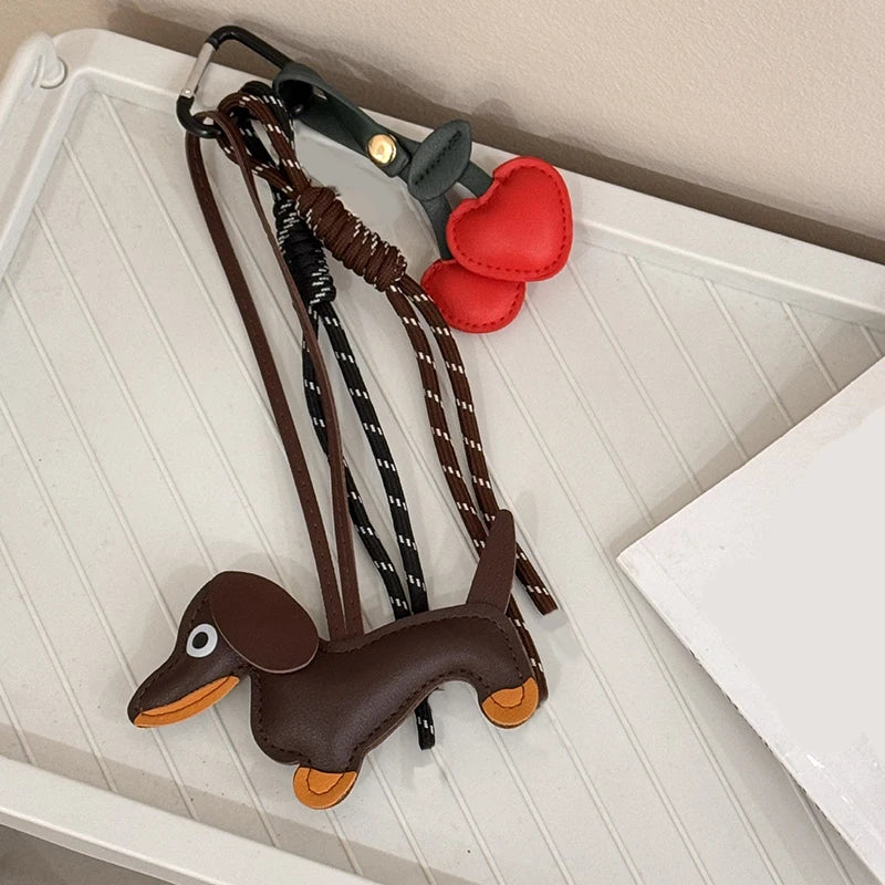 Cherry Leather Bag Charm Keychain | Cute Purse Accessory for Women