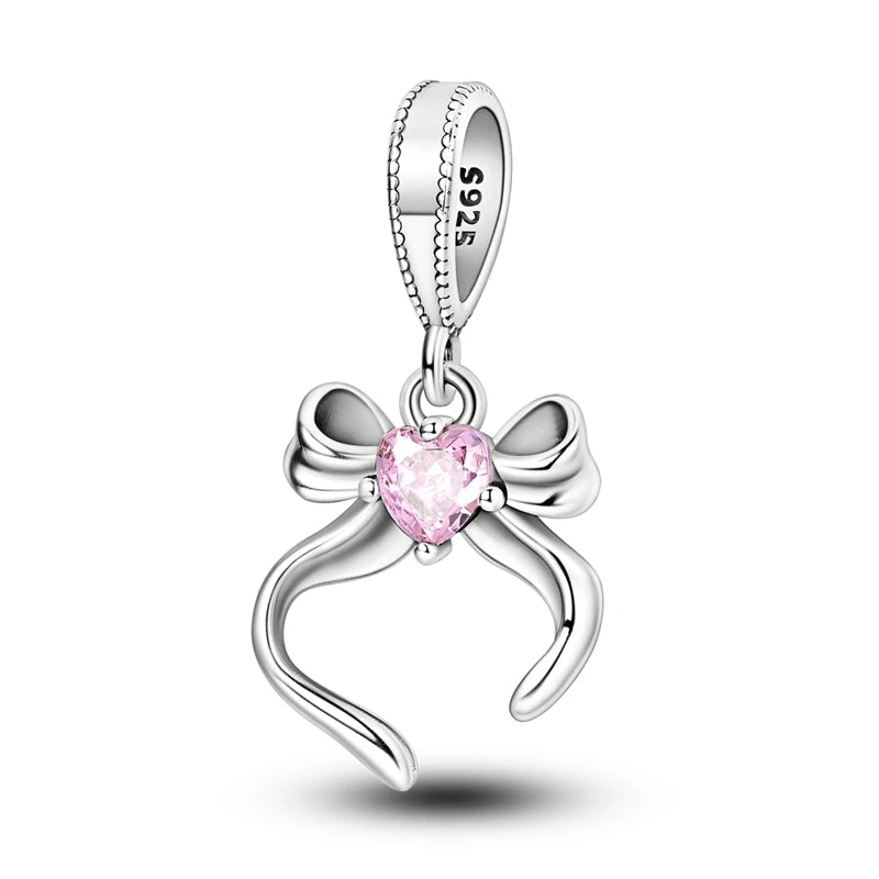 925 Sterling Silver Charm Pendant | Hearts, Bows, Butterflies & More
