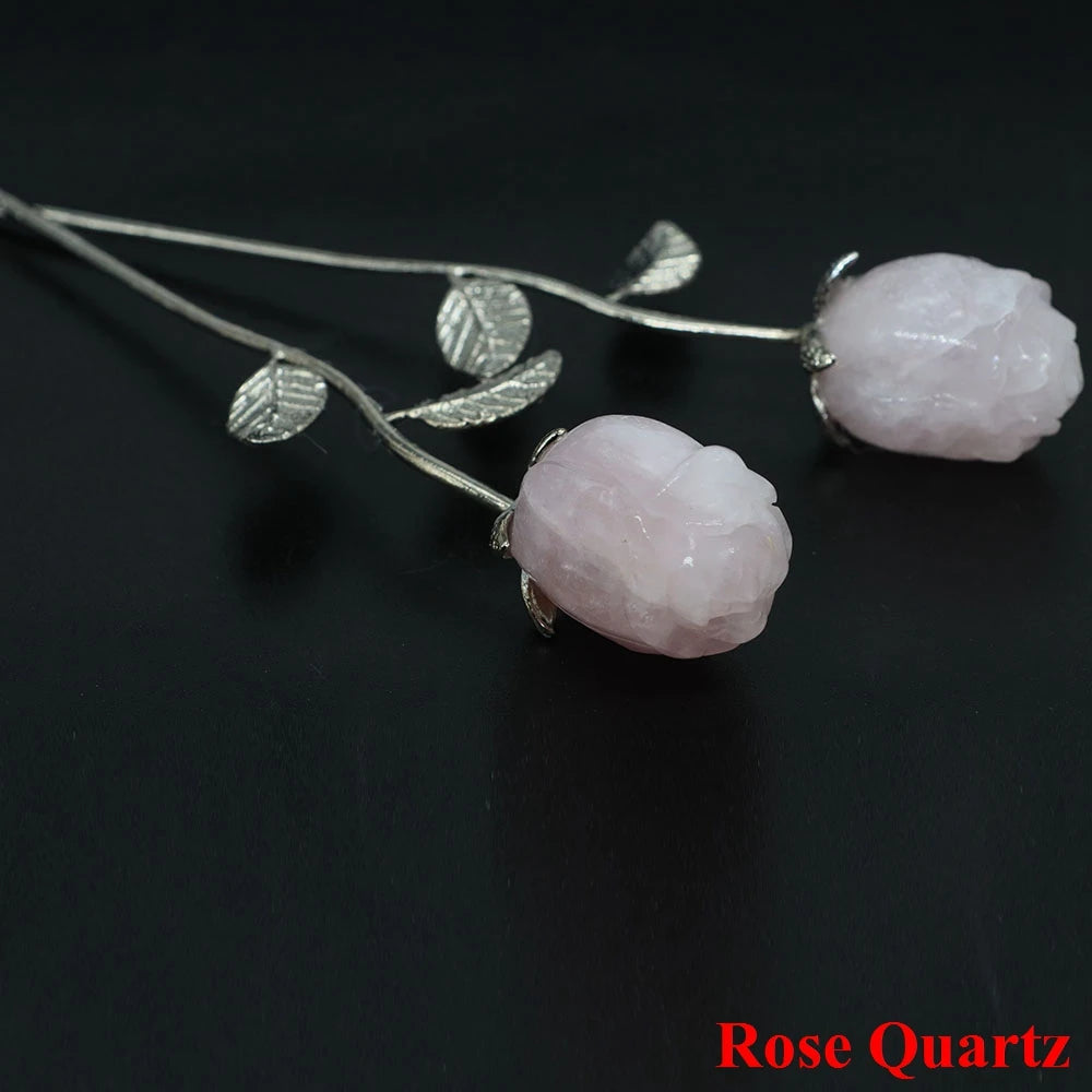 Natural Gemstone Crystal Rose — Bulk Gift Set