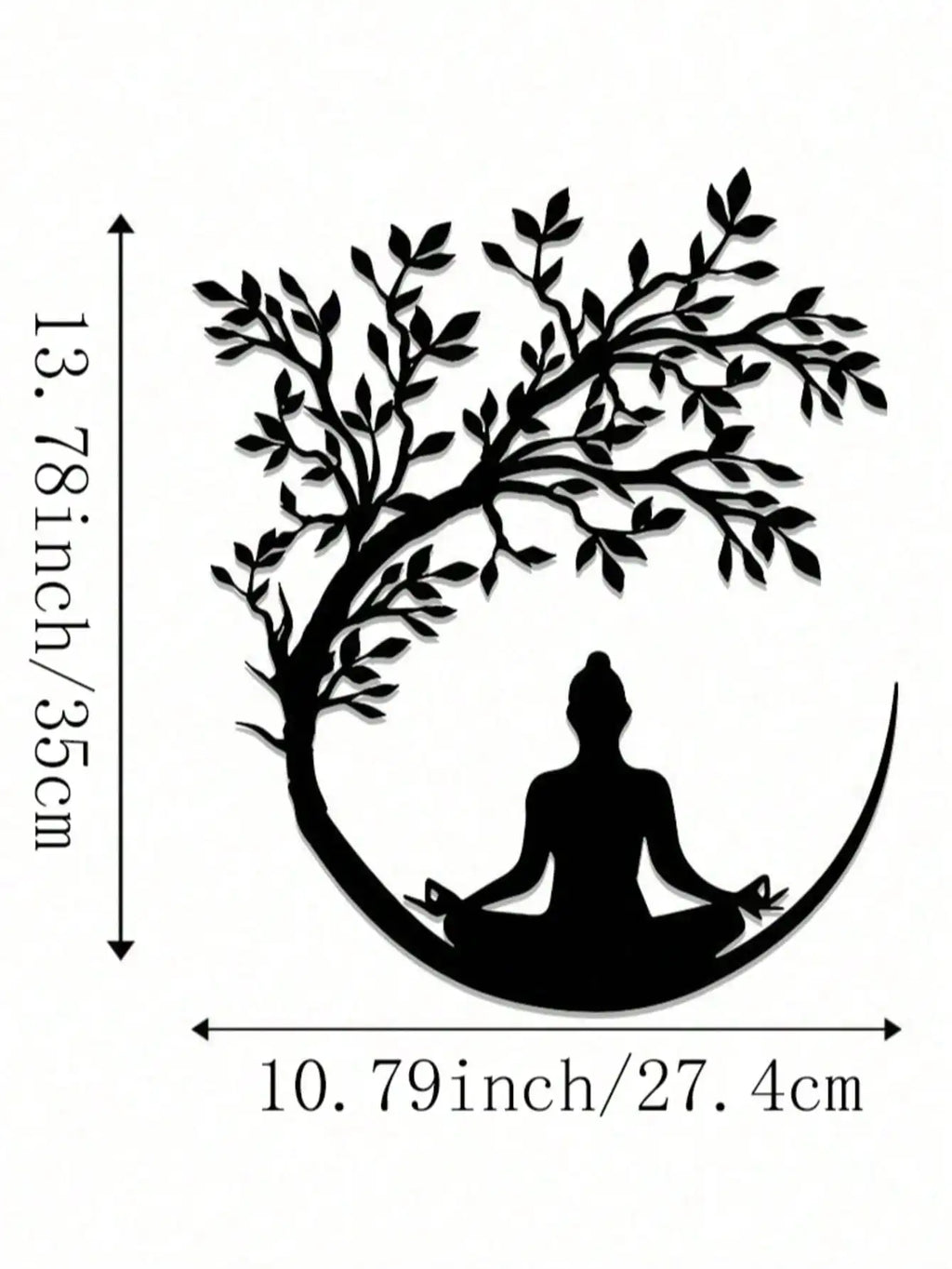 Tree of Life & Buddha Metal Wall Art