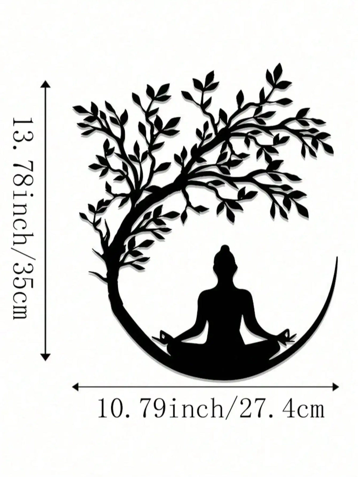 Tree of Life & Buddha Metal Wall Art