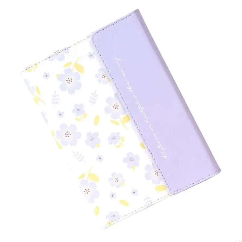 Floral PU Leather Notebook | 100-Page Lined Journal with Triple-Fold Closure