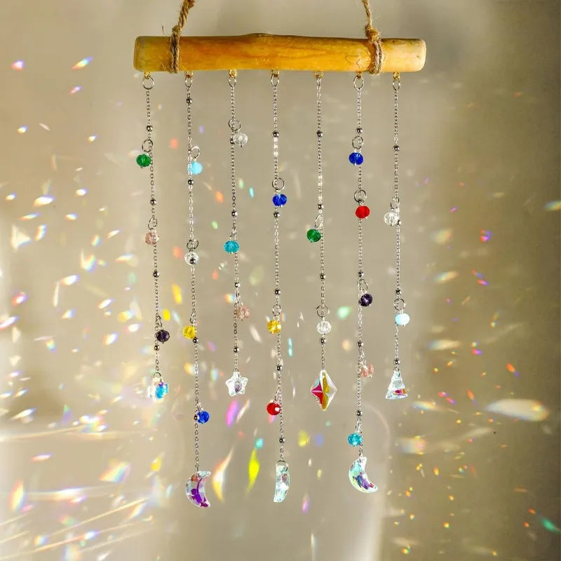 Handmade Crystal Wind Chime Suncatcher Pendant