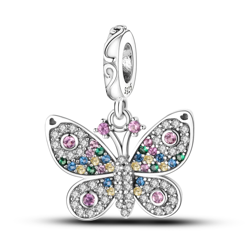 925 Sterling Silver Animal & Floral Charms for Bracelets – Cat, Sunflower & More