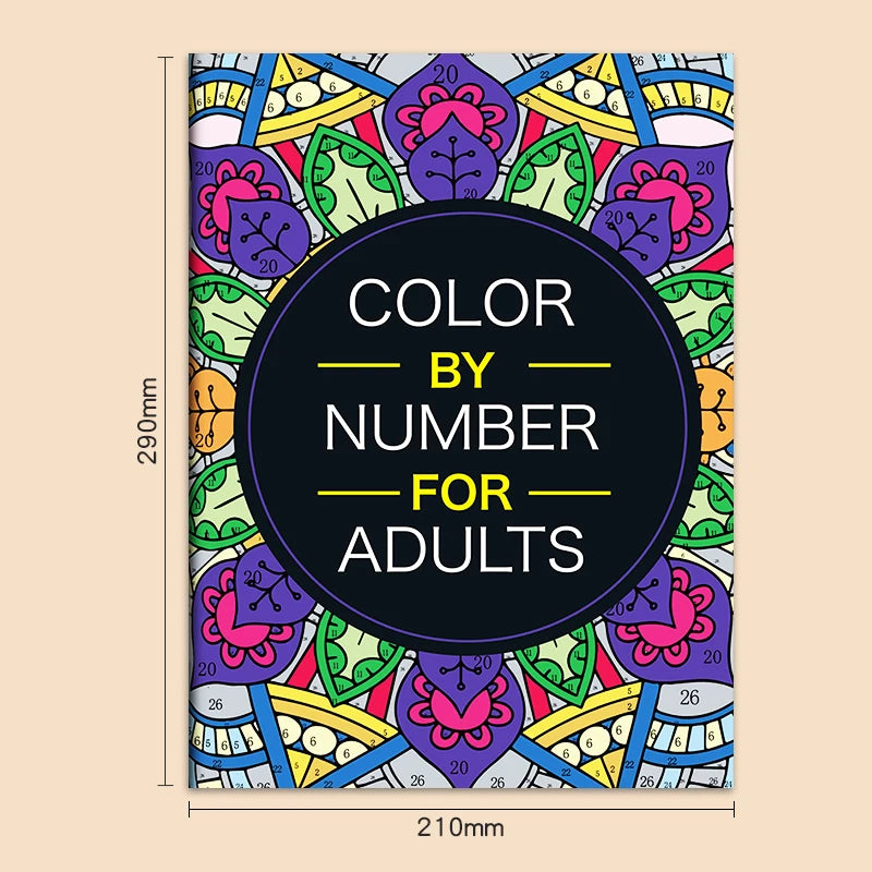 Mandala & Nature Color By Number Book – Thick Pages for Adults